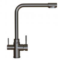 Смеситель для кухни 35k MIXLINE MLSS-0320BL подкл.к фильтру, п/гайку ЧЕРНЫЙ ГРАФИТ