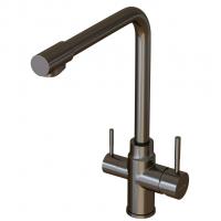 Смеситель для кухни 35k MIXLINE MLSS-0320BL подкл.к фильтру, п/гайку ЧЕРНЫЙ ГРАФИТ