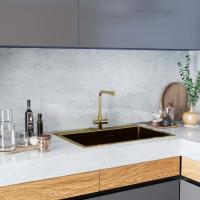 Смеситель для кухни 35k MIXLINE MLSS-0320G подкл.к фильтру, п/гайку ЗОЛОТО