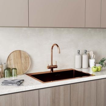 Смеситель для кухни 35k MIXLINE MLSS-0326BR трубчатый излив, подкл.к фильтру, п/гайку БРОНЗА