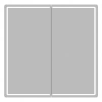 Зеркальный шкаф "ВЕКТОР" 800*800 (ШВ) универсальный, бесконтактный сенсор, светодиодная подсветка