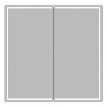 Зеркальный шкаф "ВЕКТОР" 800*800 (ШВ) универсальный, бесконтактный сенсор, светодиодная подсветка