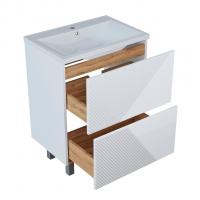 Тумба д/ванной "ВЕКТОР-65" "push-to-open" под раковину Нелли-65 (MIXLINE) (ПВХ)