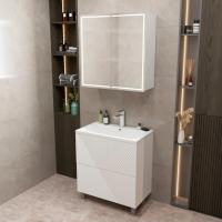 Тумба д/ванной "ВЕКТОР-75" "push-to-open"под раковину Нелли-75 (MIXLINE) (ПВХ)