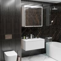 Тумба д/ванной "ВЕКТОР-90" подвесная "push-to-open" под раковину Марго-90 (MIXLINE) (ПВХ)