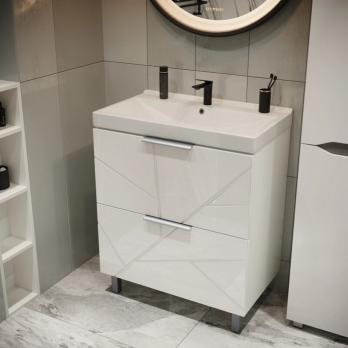 Тумба д/ванной "Гранд-70"  под раковину Марго-70 (MIXLINE) (ПВХ)