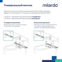 Смеситель с гигиеническим душем 35к Milardo 001SB00M08 "Tidy" установка на унитаз, ХРОМ