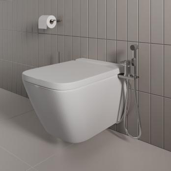 Смеситель с гигиеническим душем 35к Milardo 001SB00M08 "Tidy" установка на унитаз, ХРОМ