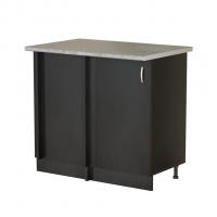 Стол разделочный угловой венге универсальный, столешница гранит пёстрый