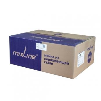 Мойка настол.монтаж 75х46 (3,0) вып 3 1/2  MIXLINE PRO 21,5см V2.0 (сатин) сиф+доз+смес+кол+д/р+о/с