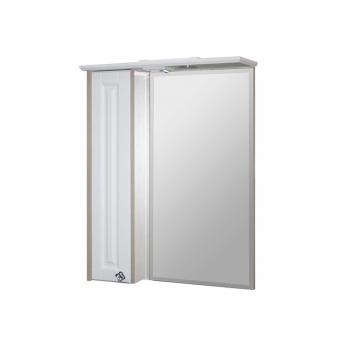 Зеркальный шкаф "ВЕРСАЛЬ-55" белое дерево левый  с подсветкой(ПВХ)
