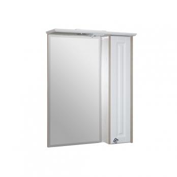 Зеркальный шкаф "ВЕРСАЛЬ-55" белое дерево правый с подсветкой(ПВХ)