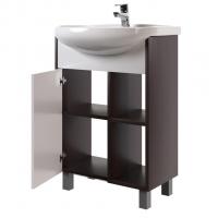 Тумба д/ванной "БОСКО-55" белая/венге под раковину Элеганс-55 (Rosa) (ПВХ)