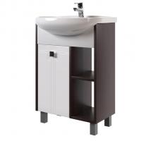 Тумба д/ванной "БОСКО-55" белая/венге под раковину Элеганс-55 (Rosa) (ПВХ)