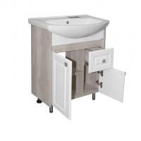 Тумба д/ванной "ВЕРСАЛЬ-55" белое дерево под раковину Элеганс-55 (Rosa) (ПВХ)
