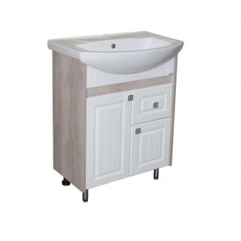 Тумба д/ванной "ВЕРСАЛЬ-55" белое дерево под раковину Элеганс-55 (Rosa) (ПВХ)