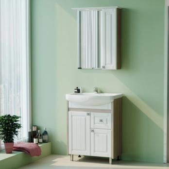 Тумба д/ванной "ВЕРСАЛЬ-55" белое дерево под раковину Элеганс-55 (Rosa) (ПВХ)