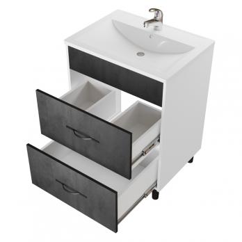 Тумба д/ванной "Сура-60"  под раковину МАРГО-60 (MIXLINE) (ПВХ)
