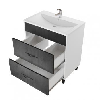 Тумба д/ванной "Сура-70"  под раковину МАРГО-70 (MIXLINE) (ПВХ)