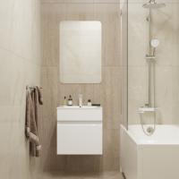 Тумба д/ванной "БРИКС-50" подвесная под раковину "Breeze 50" мебельный (Sanita Luxe) (ПВХ)