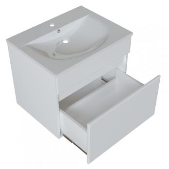 Тумба д/ванной "БРИКС-60" подвесная под раковину "Breeze 60" мебельный (Sanita Luxe) (ПВХ)
