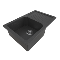 Мойка ML-GMS24 СТАНДАРТ с крылом, черный (308), 765*490*200мм