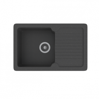 Мойка ML-GMS24 СТАНДАРТ с крылом, черный (308), 765*490*200мм