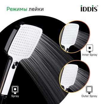 Лейка для душа IDDIS ESP3FCSi18 "Esper" квадрат, 3 режима ХРОМ, коробка