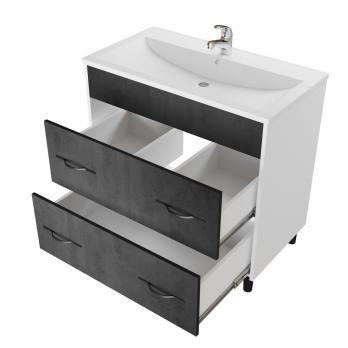 Тумба д/ванной "Сура-80"  под раковину МАРГО-80 (MIXLINE) (ПВХ)