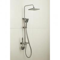 Душевая система 35к ПРОФСАН ПСМ-900-81GA клавиш.упр. лейка "Тропич. душ круг" + гигиен. лейка ГРАФИТ