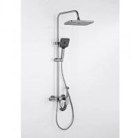 Душевая система 35к ПРОФСАН ПСМ-900-82GA лейка "Тропический душ круг" + гигиен. лейка ГРАФИТ