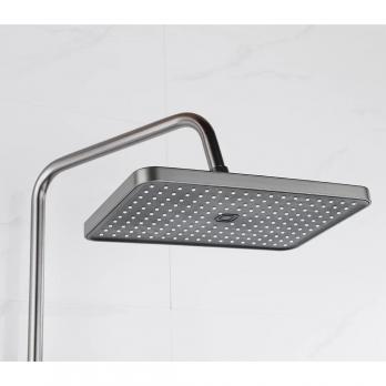 Душевая система 35к ПРОФСАН ПСМ-900-82GA лейка "Тропический душ круг" + гигиен. лейка ГРАФИТ