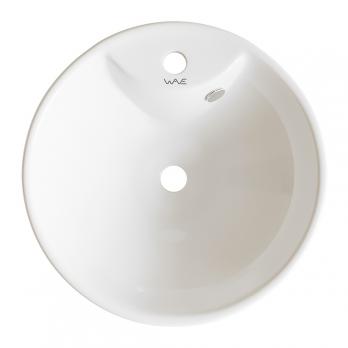 Раковина накладная на столешницу WAVE Koral 410*410*155 ш*г*в с отв под смеситель,белый,круг