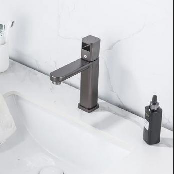 Смеситель для раковины 35к ПРОФСАН ПСМ-900-5GA литой, п/гайку ГРАФИТ