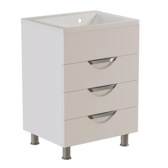 Тумба д/ванной "ЭТЬЕН-58" под раковину Roma 58 (Paola) /РИМ 58 (MIXLINE) (ПВХ)