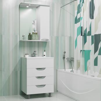 Тумба д/ванной "ЭТЬЕН-58" под раковину Roma 58 (Paola) /РИМ 58 (MIXLINE) (ПВХ)