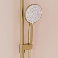 Душевая система 35к IDDIS AIGMG3Fi06 "Aiger" лейка "Тропический душ", ЗОЛОТО матовый