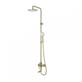 Душевая система 35к IDDIS AIGMG3Fi06 "Aiger" лейка "Тропический душ", ЗОЛОТО матовый