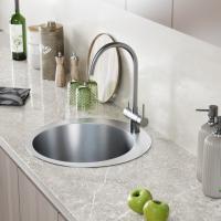 Мойка настол.монтаж D50 (3,0) вып 3 1/2 круглая  MIXLINE PRO 20см с сифоном (сатин)