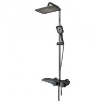Душевая система 35к MIXLINE ML2430 излив лейка 3 позиции+лейка "Тропический душ" ГРАФИТ