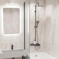 Душевая система 35к MIXLINE ML2430 излив лейка 3 позиции+лейка "Тропический душ" ГРАФИТ