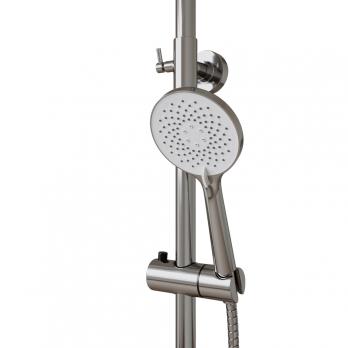 Душевая система 35к MIXLINE ML41-06"Swan White"излив лейка 3 поз.+лейка"Тропический душ"БЕЛЫЙ/ХРОМ