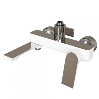 Душевая система 35к MIXLINE ML41-06"Swan White"излив лейка 3 поз.+лейка"Тропический душ"БЕЛЫЙ/ХРОМ