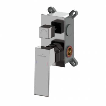 Душевая система 35к MIXLINE ML42-083 "Pure" лейка "Тропический душ" встраиваемая  ХРОМ