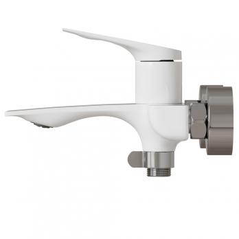 Смеситель для ванны 35k MIXLINE ML41-01 "Swan White" БЕЛЫЙ/ХРОМ