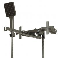 Смеситель для ванны и раковины 1/2 кер. MIXLINE ML38-02  "Graphite" ГРАФИТ