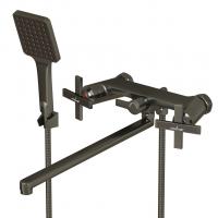 Смеситель для ванны и раковины 1/2 кер. MIXLINE ML38-02  "Graphite" ГРАФИТ