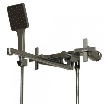 Смеситель для ванны и раковины 1/2 кер. MIXLINE ML38-02  "Graphite" ГРАФИТ