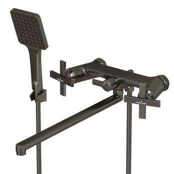 Смеситель для ванны и раковины 1/2 кер. MIXLINE ML38-02  "Graphite" ГРАФИТ