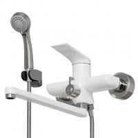 Смеситель для ванны и раковины 35k MIXLINE ML41-02 "Swan White" БЕЛЫЙ/ХРОМ